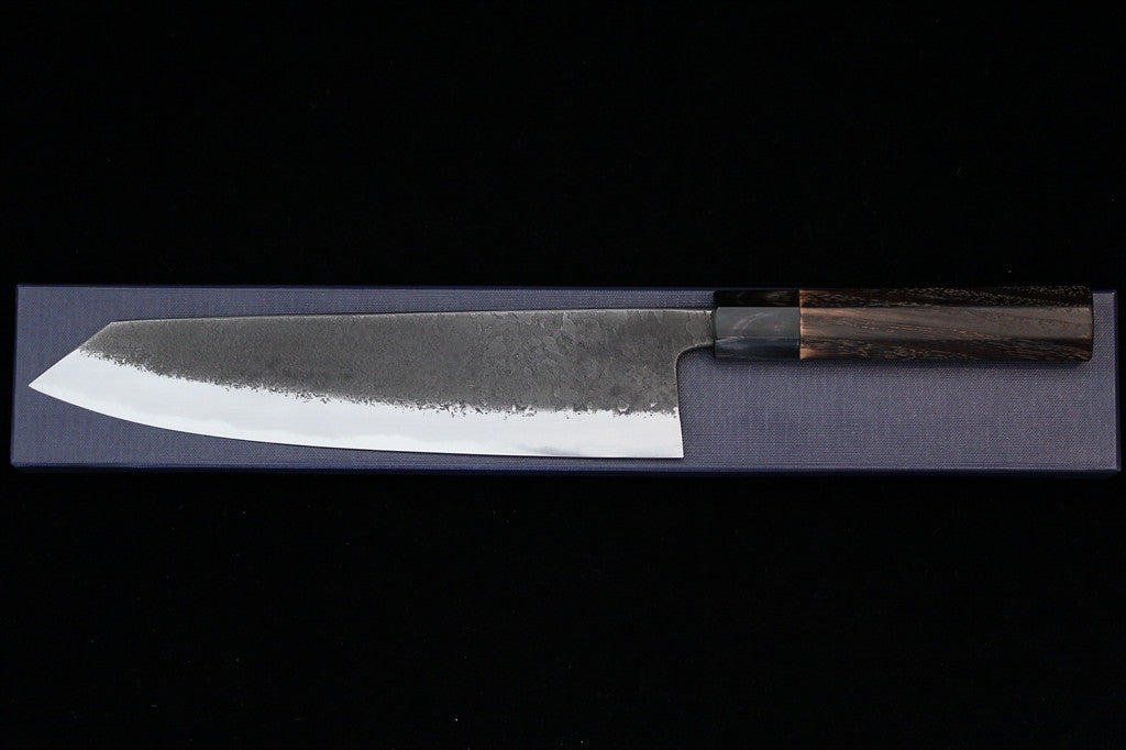 Yoshimi Echizen 240mm Stainless Clad Blue Super Kurouchi Wa-Gyuto - Japanese  Knife Imports