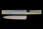Gesshin Hide 240mm Blue #1 Hon-Kasumi Yanagiba