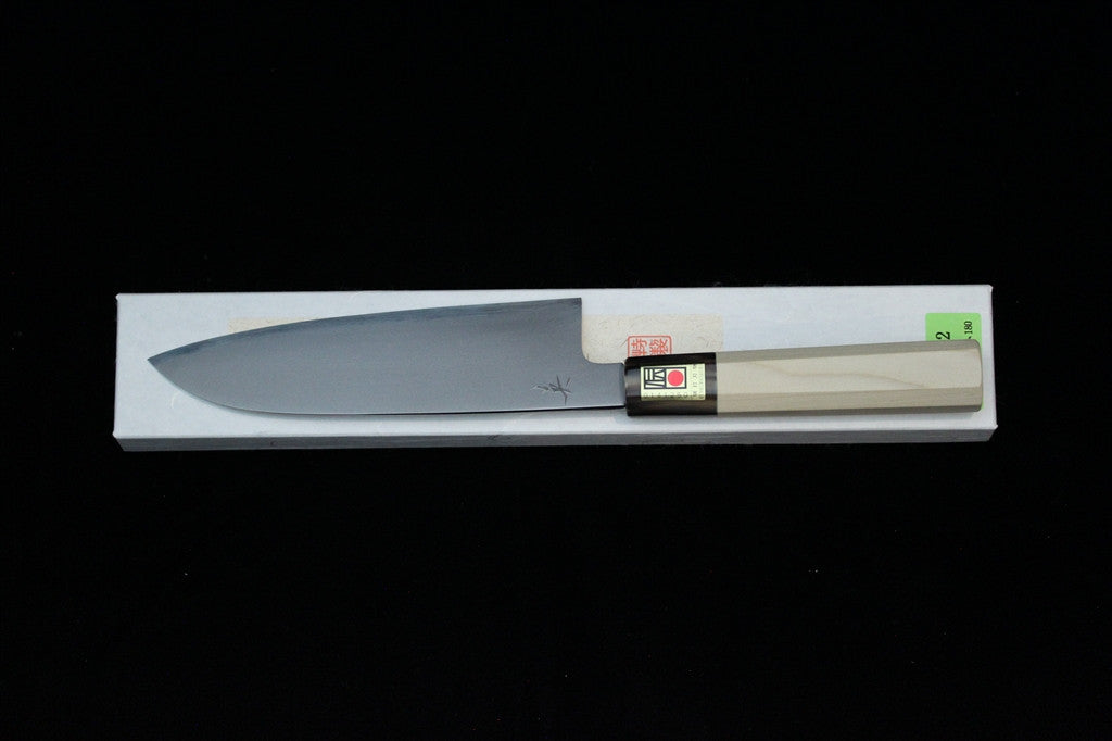 Gesshin Hide 180mm White #2 Hon-Kasumi Santoku