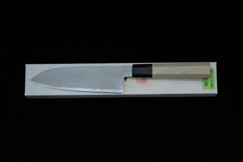 Gesshin Hide 180mm White #2 Hon-Kasumi Santoku
