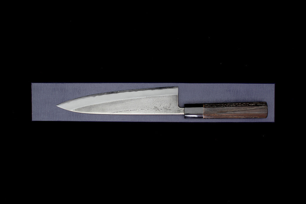 Kochi 210mm Kurouchi Stainless Clad Carbon Wa-Gyuto