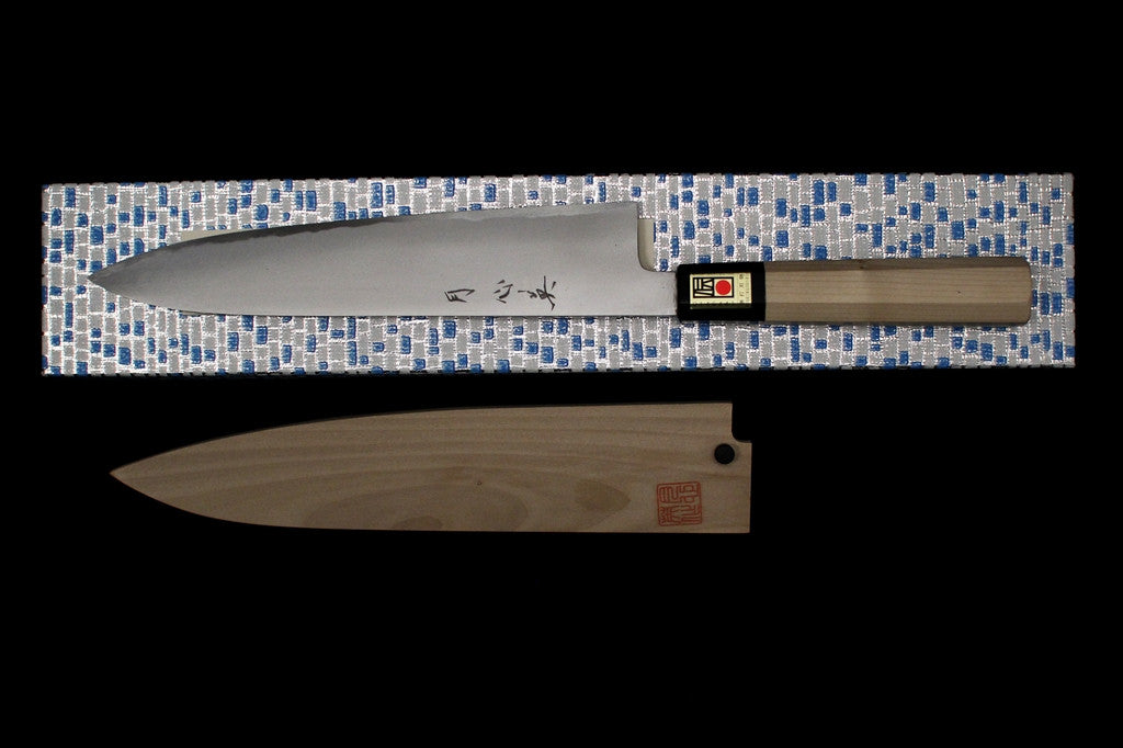 Gesshin Hide 240mm White #2 Hon-Kasumi Wa-Gyuto
