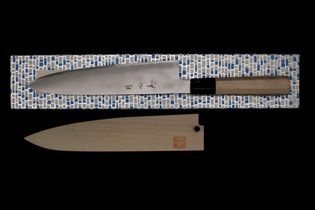 Gesshin Hide 240mm Ginsanko Hon-Kasumi Wa-Gyuto