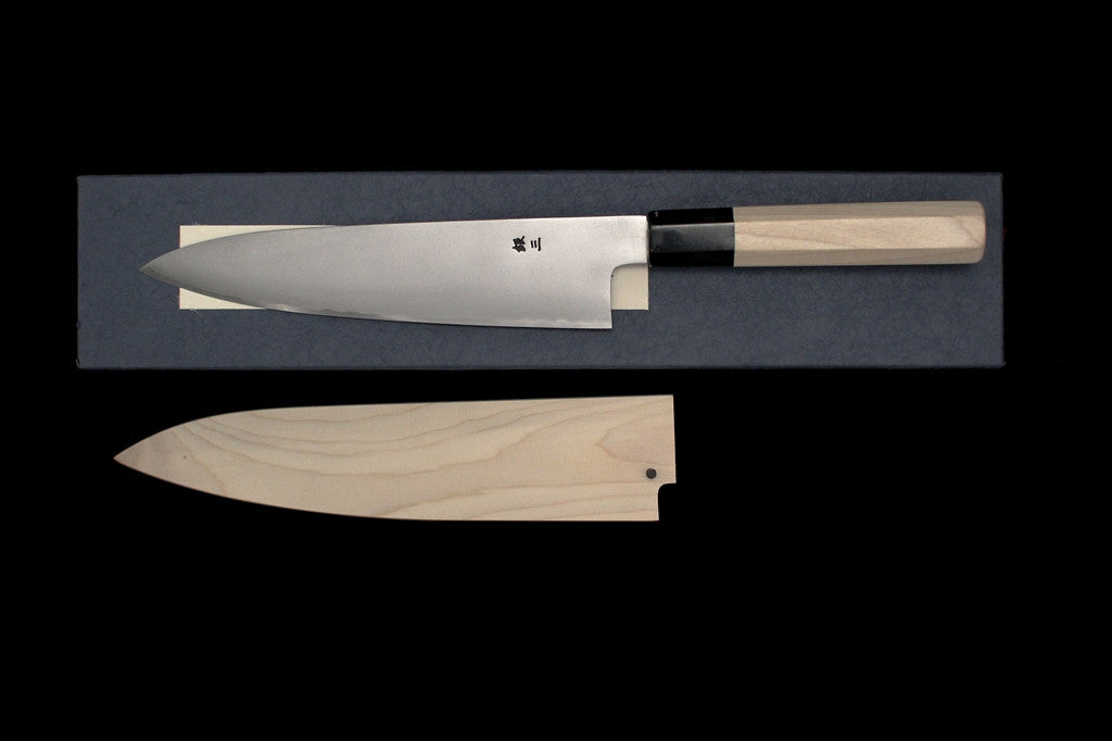 Gesshin Hide 210mm Ginsanko Hon-Kasumi Wa-Gyuto