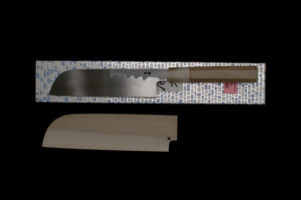 Gesshin Hide 180mm Blue #1 Hon-Kasumi Kamagata Usuba with Engraved Momiji (Japanese Maple)