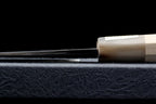 Gesshin Hide 180mm White #2 Hon-Kasumi Santoku (Strawberry)