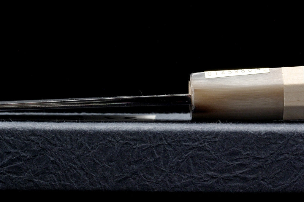 Gesshin Hide 180mm White #2 Hon-Kasumi Santoku (Camelia)