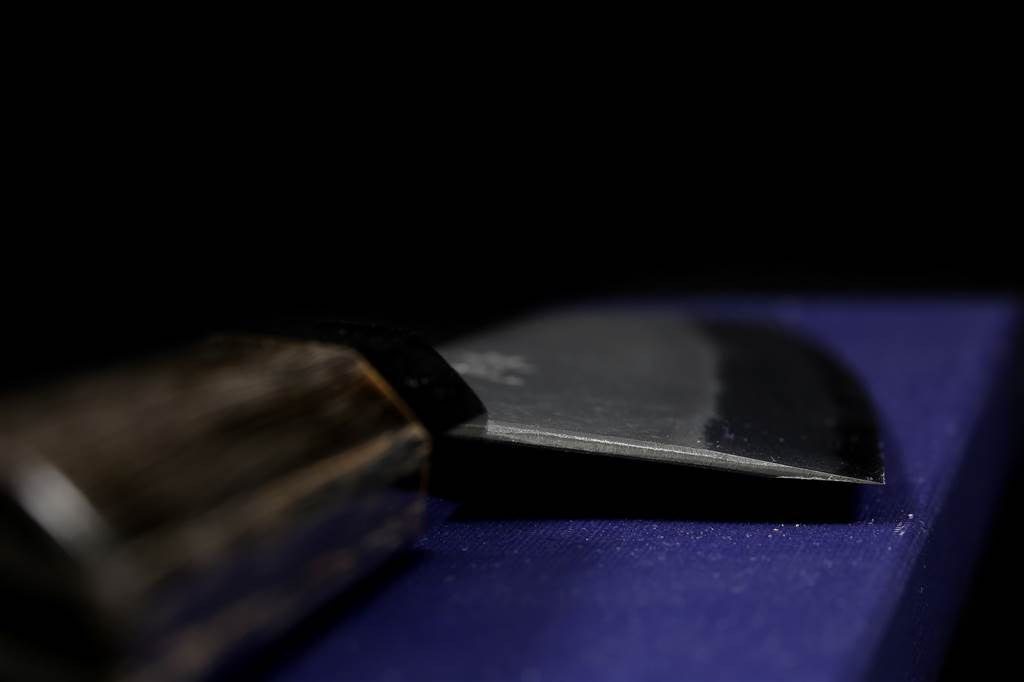 Kochi 180mm Kurouchi Kiritsuke-Shaped Santoku