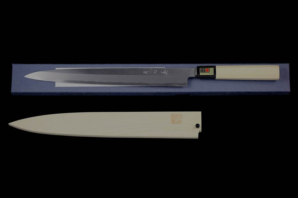 Gesshin Hide 300mm Blue #1 Left-Handed Hon-Kasumi Yanagiba