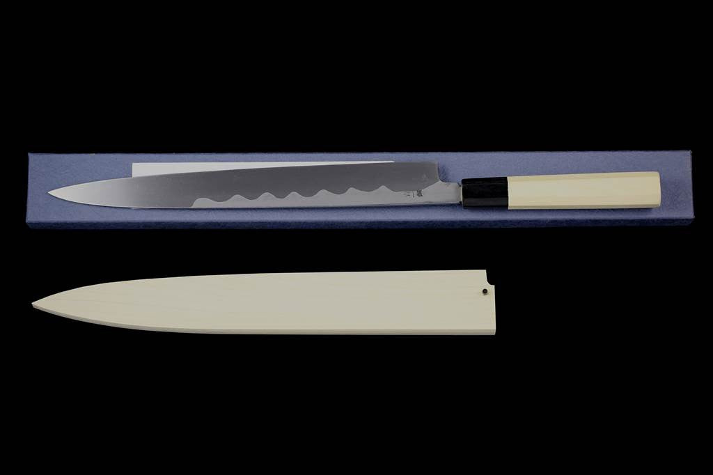 Gesshin Hide 300mm Blue #1 Left-Handed Hon-Kasumi Yanagiba