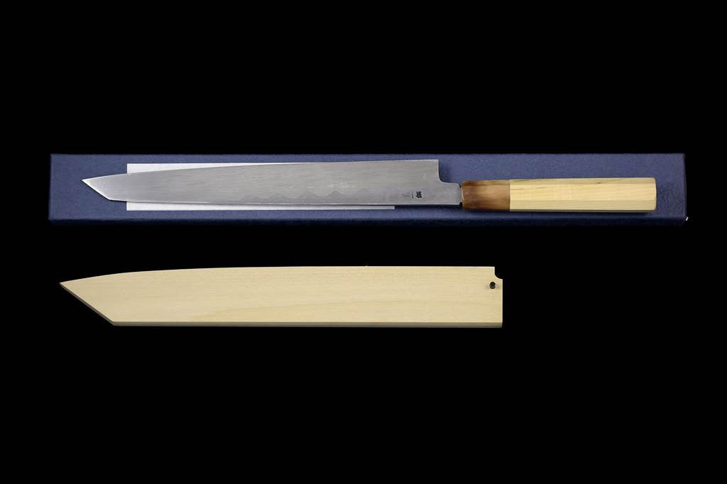 Gesshin Hide 270mm Blue #1 Left-Handed Hon-Kasumi Kensaki Yanagiba