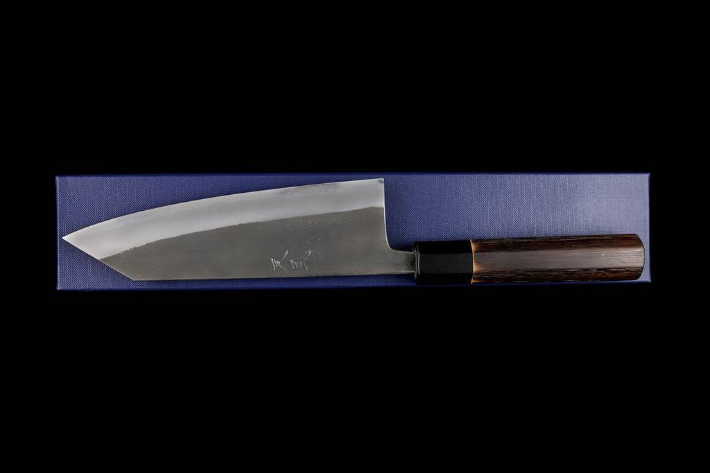Kochi 180mm Kurouchi Stainless Clad Carbon Kiritsuke Wa-Santoku