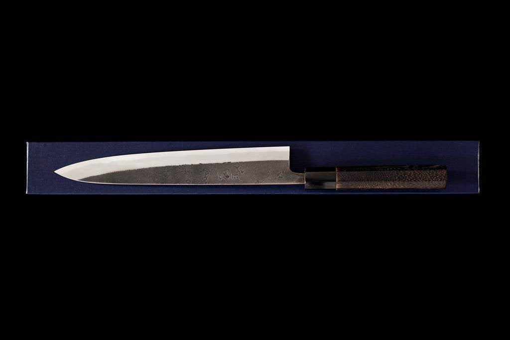 Kochi 240mm Kurouchi Stainless Clad Carbon Wa-Sujihiki