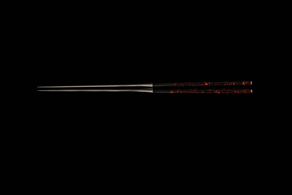 Moribashi - 165mm Stainless Steel Kuro Kincha Pattern